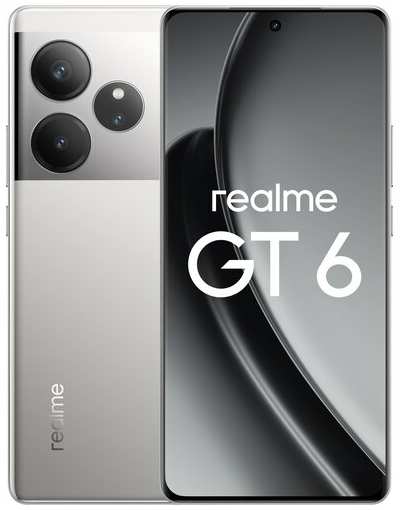 Смартфон realme GT6 12/256 ГБ RU, Dual nano SIM, зеркальный серебряный