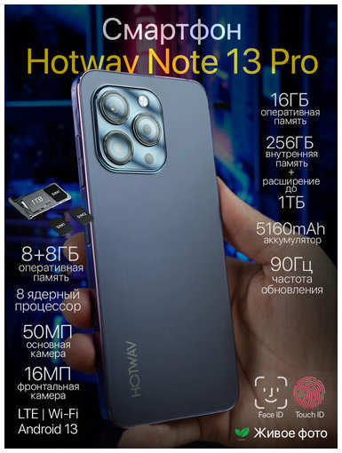 GYasin Смартфон HOTWAV Note 13 Pro 16 GB 256 GB 19847615312706