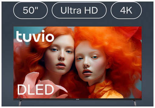 50” Телевизор Tuvio 4К ULTRA HD DLED Frameless на платформе Google TV, TD50UFBCV5