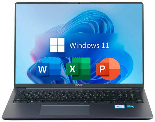 16″ Ноутбук HUAWEI MateBook D16 2024, Intel Core i5-13420H (4.6ГГц), RAM 16 ГБ, SSD 512 ГБ, Intel UHD Graphics, Windows 11 Home + Office 2021 , Русская раскладка