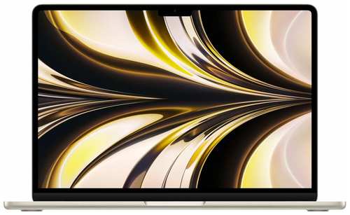 13.6″ Ноутбук Apple MacBook Air 13 2022 2560x1664, Apple M2, RAM 8 ГБ, LPDDR5, SSD 512 ГБ, Apple graphics 10-core, macOS, Starlight, английская раскладка