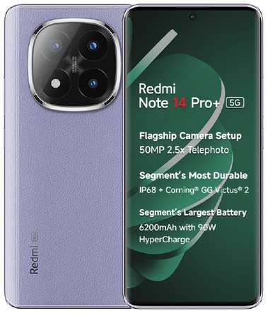 Смартфон Xiaomi Redmi Note 14 Pro+ для Индии и Китая 12/512 ГБ Global, Dual nano SIM