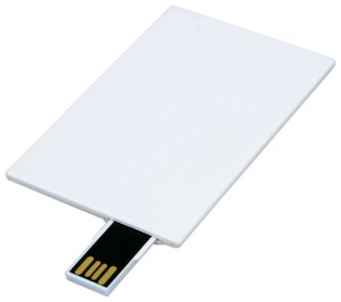 Centersuvenir.com Флешка под нанесение в виде пластиковой карты с выдвижным механизмом (32 Гб / GB USB 2.0 Белый/White card2 Flash drive модель 630 W) 19848000031120