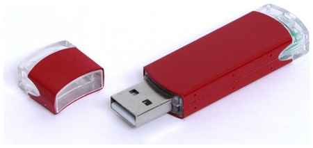 Классическая металлическая флешка для нанесения логотипа (8 Гб / GB USB 2.0 Красный/Red 014 Цветная флешка, оригинальный дизайн) 19848000031195