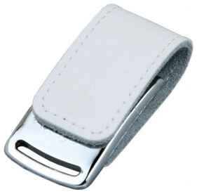 Apexto Кожаная флешка для нанесения логотипа с магнитным замком (16 Гб / GB USB 2.0 Белый/White 216 Flash drive KJ020 ремень) 19848000031274