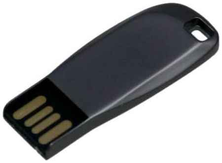Компактная металлическая флешка с овальным отверстием (4 Гб / GB USB 2.0 /Silver mini5 Flash drive с гравировкой компании)