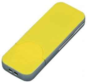 Apple Пластиковая флешка для нанесения логотипа в стиле iphone (128 Гб / GB USB 2.0 Желтый/Yellow I-phone_style Флеш-карта Айсберг) 19848000035305
