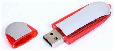 Овальная флешка для нанесения логотипа (128 Гб / GB USB 2.0 Красный/Red 017) 19848000035350