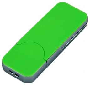 Apple Пластиковая флешка для нанесения логотипа в стиле iphone (128 Гб / GB USB 2.0 Зеленый/Green I-phone_style Флеш-карта Айсберг) 19848000035394