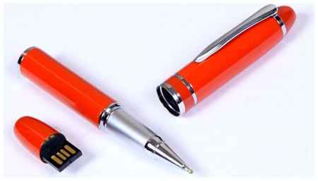 Флешка в виде ручки с мини чипом (128 Гб / GB USB 2.0 Оранжевый/Orange 370 Для школы) 19848000035505