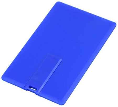 Super Talent Флешка для нанесения логотипа в виде пластиковой карты (128 Гб / GB USB 2.0 Синий/Blue card1 кредитка) 19848000035553