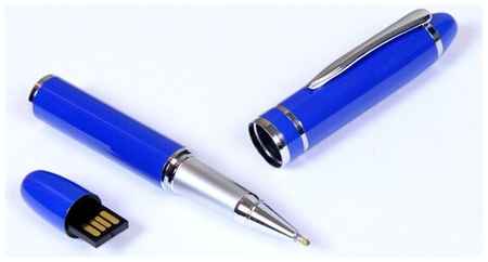 Centersuvenir.com Флешка в виде ручки с мини чипом (32 Гб / GB USB 2.0 Синий/Blue 370 для именной гравировки оригинальный подарок на выпускной) 19848000035650