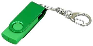 Флешка для нанесения Квебек Solid (32 Гб / GB USB 3.0 Зеленый/Green 031 Twist пластик - металл Color PL192) 19848000035656