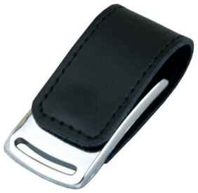 Apexto Кожаная флешка для нанесения логотипа с магнитным замком (16 Гб / GB USB 2.0 Черный/Black 216 Flash drive KJ020 ремень) 19848000035914