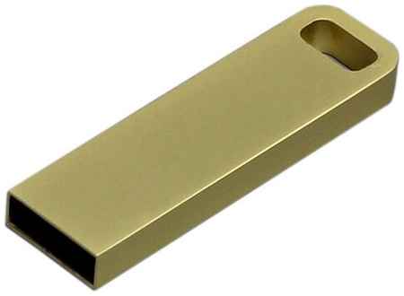 Компактная металлическая флешка Fero с отверстием для цепочки (128 GB USB 2.0 Золотой Mini031 Flash drive LOFT 4055) 19848000035921