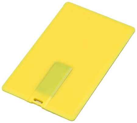 Super Talent Флешка для нанесения логотипа в виде пластиковой карты (8 Гб / GB USB 2.0 Желтый/Yellow card1 Flash drive VF-801С1) 19848000037054