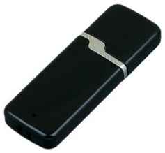 Apexto Промо флешка пластиковая с оригинальным колпачком (8 Гб / GB USB 2.0 Черный/Black 004 Для печати фото оптом недорого) 19848000054306