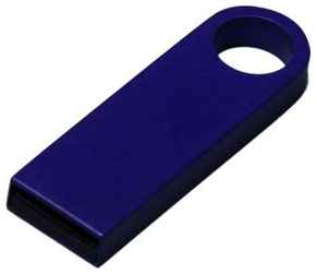 Apexto Компактная металлическая флешка с круглым отверстием (4 Гб / GB USB 2.0 Синий/Blue mini3 Flash drive) 19848000054363