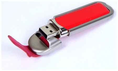 Super Talent Кожаная флешка для нанесения логотипа с массивным корпусом (16 Гб / GB USB 2.0 Красный/Red 212 KJ010 Футляр) 19848000058571