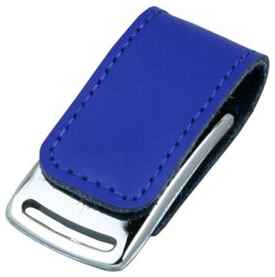Кожаная флешка для нанесения логотипа с магнитным замком (64 Гб / GB USB 2.0 Синий/Blue 216 Flash drive APEXTO U503I) 19848000543485