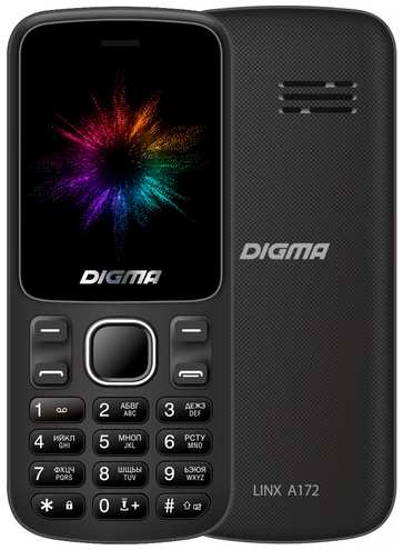Телефон DIGMA Linx A172 RU, 2 SIM, черный 19848014827255