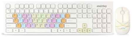 Комплект клавиатура + мышь SmartBuy SBC-218346AG-W, белый, английская/русская 19848020416913