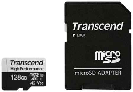 Карта памяти Transcend microSDXC 256 ГБ Class 10, V30, A2, UHS Class 3, R 100 МБ/с, адаптер на SD, 1 шт., черный 19848021886757