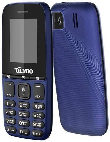 Телефон OLMIO A15, 2 SIM, синий 19848022764638