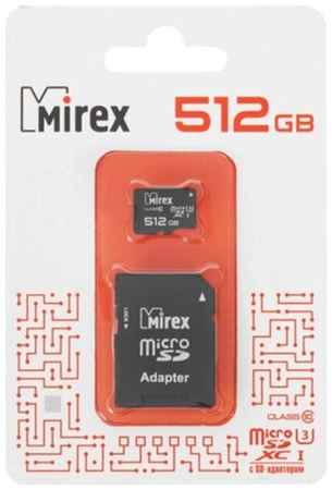 Карта памяти 512Gb - Mirex Micro Secure Digital XC UHS-I U3 13613-AD3UH512 с переходником под SD 19848025118491