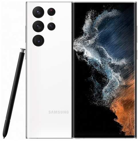 Смартфон Samsung Galaxy S22 Ultra 12/256 ГБ, Dual: nano SIM + eSIM, Белый фантом 19848025736046