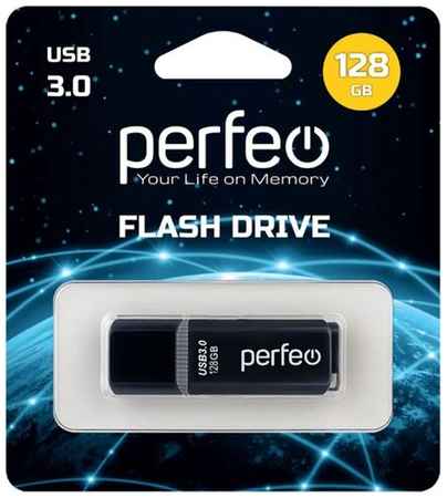 USB Флеш-накопитель Perfeo PF-C12B128 128 ГБ, черный 19848029146767
