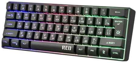 Игровая клавиатура проводная Defender Red GK-116, черный 19848029305127