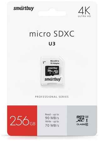 Карта памяти SmartBuy microSDXC 128 ГБ Class 10, UHS Class 3, R/W 90/70 МБ/с, адаптер на SD, 1 шт., черный 2 19848048035908