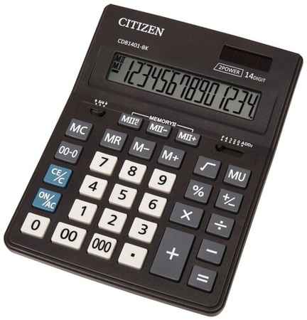 CITIZEN Калькулятор настольный 14-разрядный, 155 х 205 х 35 мм, двойное питание CDB1401BK 19848063489392