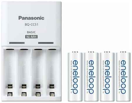 Зарядное устройство Panasonic Basic (K-KJ51MCC40E) для 2 или 4 акк АА/ААА Ni-MH + 4шт АА 1900 мАч