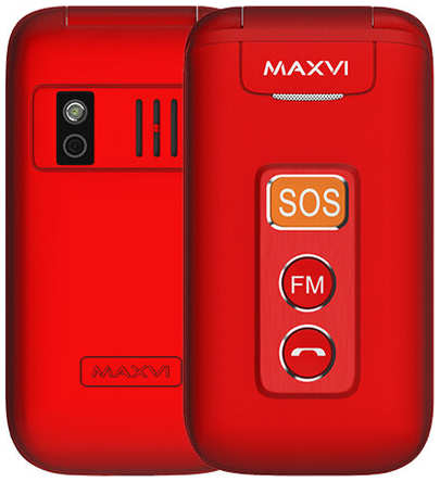Телефон MAXVI E5, 2 SIM, красный 19848074753748