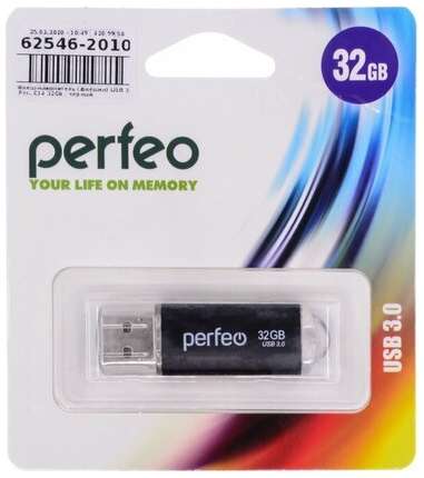 USB-накопитель (флешка) Perfeo C14 32Gb (USB 3.0), черный 19848077703248