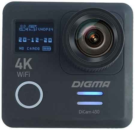 Экшн-камера Digma DiCam 450 4K, WiFi, [dc450]