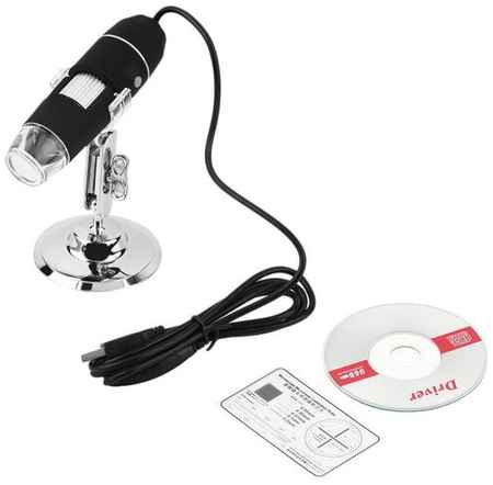 Цифровой USB микроскоп с подсветкой / Электронный микроскоп для компьютера / Микроскоп для дома / Микроскоп с камерой школьный / Микроскоп 19848094083938