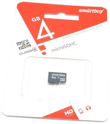 Карта памяти SmartBuy microSDHC Class 4 4GB 19848094672183