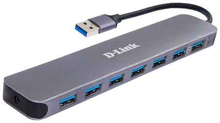 USB-концентратор D-Link DUB-1370/B2A, разъемов: 7, 10 см, серый 19848094874255