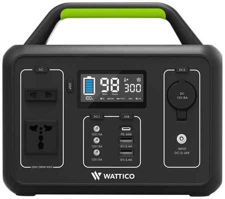 Портативная электростанция 300 Вт WATTICO Camp 300 Pro Lite источник бесперебойного питания для дома, дачи и туризма, с быстрой зарядкой