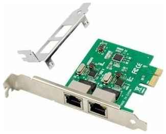 Сетевая карта PCIe x1 v1.1 (RTL8111F), + LP 2 x RJ45 Gigabit Ethernet | ORIENT XWT-R81L2PE