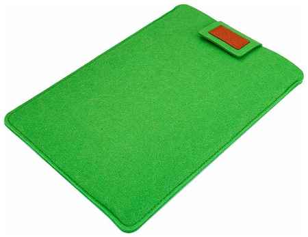 ZaMarket Чехол войлочный на липучке для ноутбука, планшета 11-12 дюймов, размер 31-22-2 см, зеленый 19848101066784