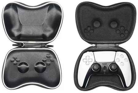 EVA Чехол-сумка для геймпада PlayStation 5/ кейс для джойстика Sony DualSense PS 5 ( с белой вставкой)
