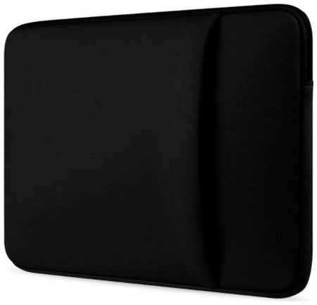 Чехол для ноутбука 15.6-16 дюймов, на молнии, ткань оксфорд с водоотталкивающей пропиткой, размер 40-29-2 см, черный 19848108859395