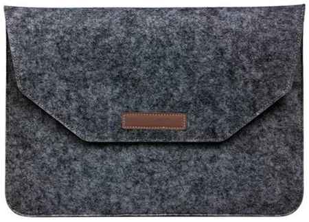 Gurdini Универсальный чехол-конверт войлочный с липучкой для ноутбука 15.6-16 дюймов, размер 40-28-1 см, черный 19848110499714
