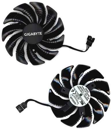 OEM Вентилятор (кулер) для видеокарты Gigabyte RX 470, 570, 580, GTX 1060 88мм 4-pin 19848117046901
