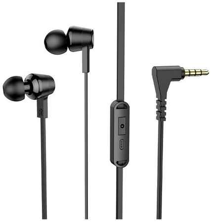 Наушники M86, Oceanic universal earphones, HOCO, вакуумные с микрофоном, черные