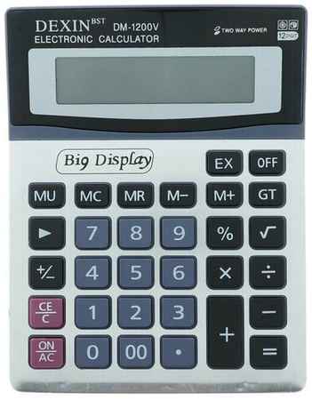 Калькулятор настольный, 12 - разрядный, DM-1200V, двойное питание 19848124874015